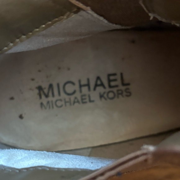 Michael Kors Suede Studded Krista Booties Block Heels 7.5 - Picture 15 of 16